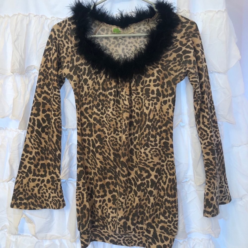 cheetah print long shirt🐆